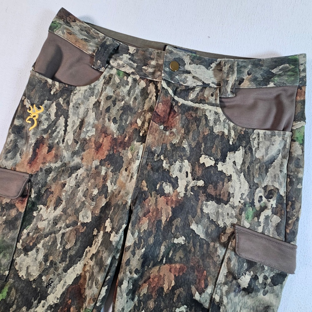 Browning Hunting Pants Mens 36x32 Green Brown A-TACS Camo Hell's Canyon Cargo